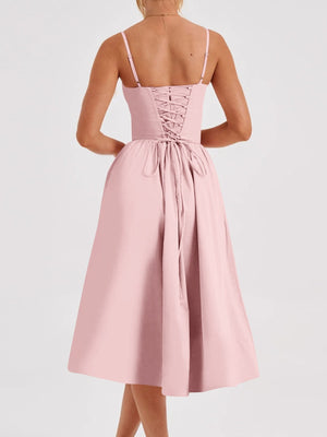 white midi dress