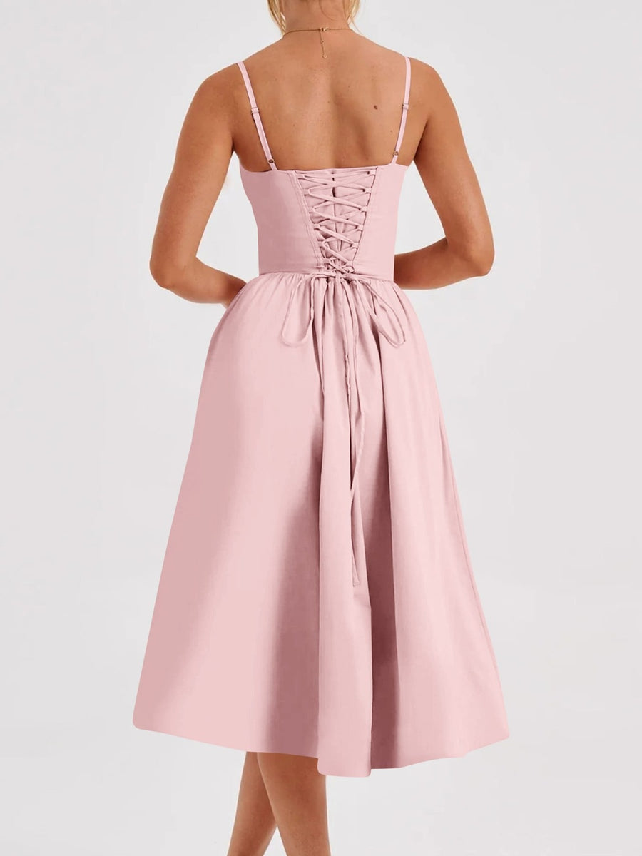 white midi dress