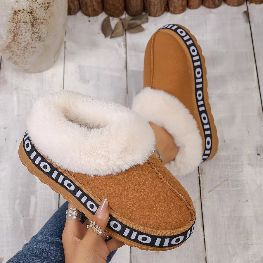 Black ankle boots with plush lined and not applicable