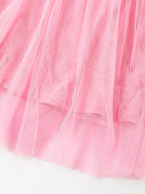 Pink toddler tutu dress with layered tulle skirt detail