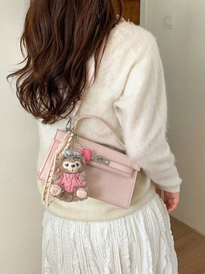 Croc-embossed Pu Leather Crossbody Bag option 8