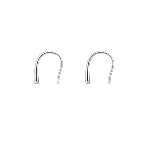 earrings in Silver with U-shaped design and mini