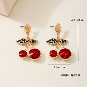 gold earrings with drop and post-back