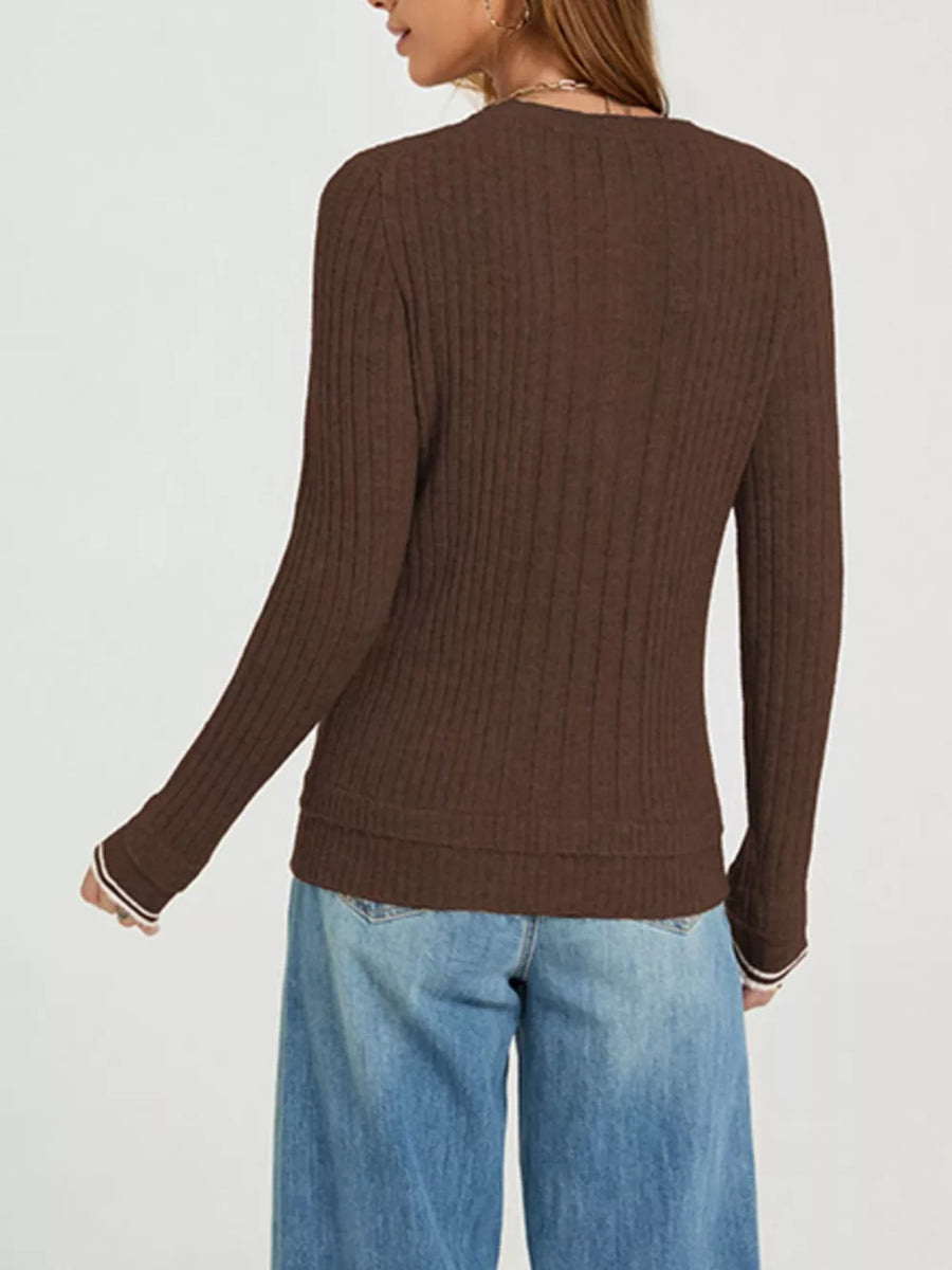 classic henley in Brown with henley