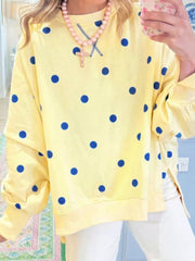 Light Blue sweatshirt with hip-length and pullover