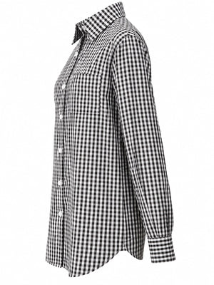 Grey button-down shirt