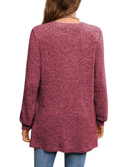 Light Blue t-shirt with pullover and ribbed