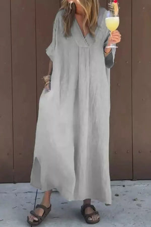 Black Full Size V-neck Maxi Dress Plus Size