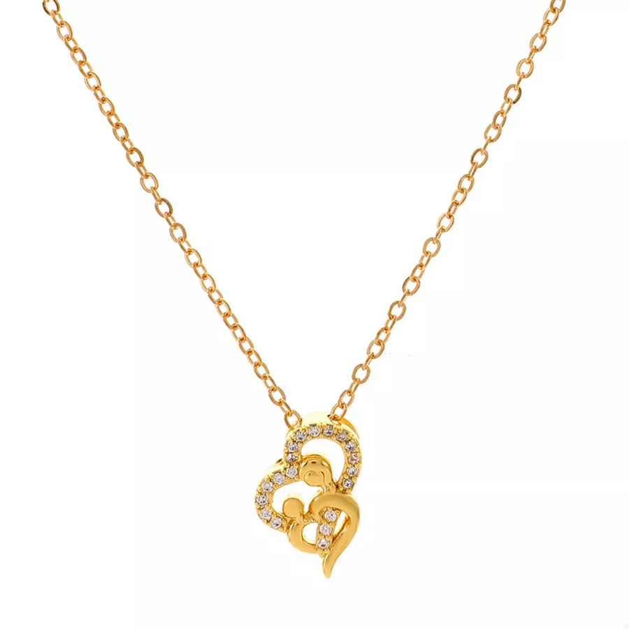 gold necklace with collarbone length and clasp