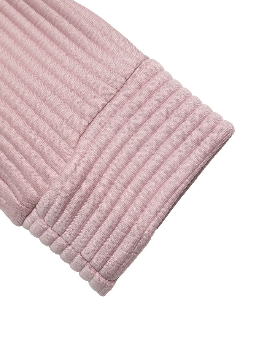 blush pink relaxed sweatshirt with collared