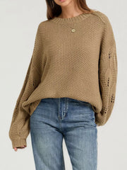 100% polyester Care instructions: Machine wash cold pullover sweater in Red with oversized silhouette