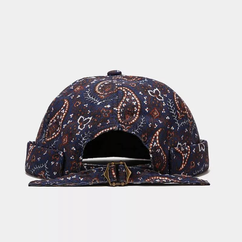 cotton Imported Size &amp hat in Blue with fitted silhouette