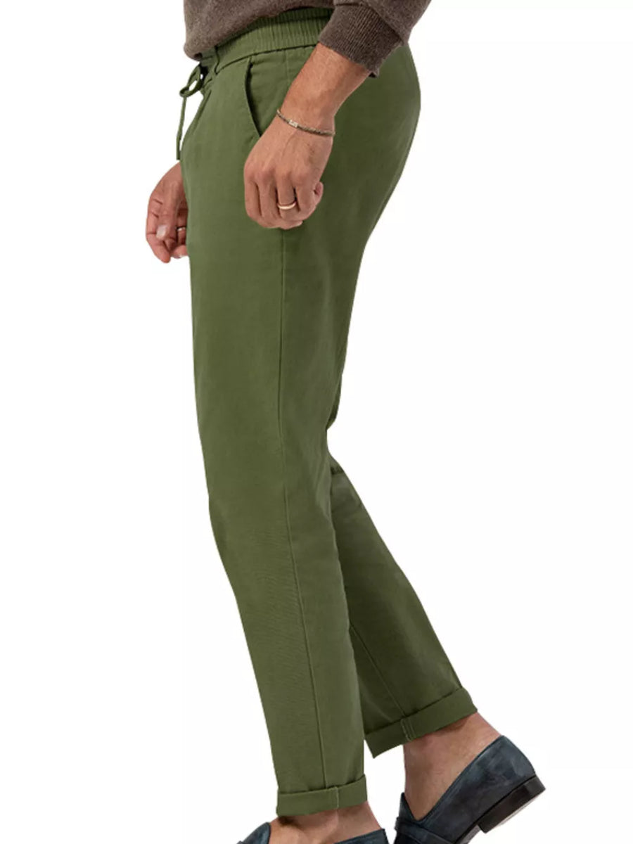 Men's Casual Drawstring Pants Plus Size in Black