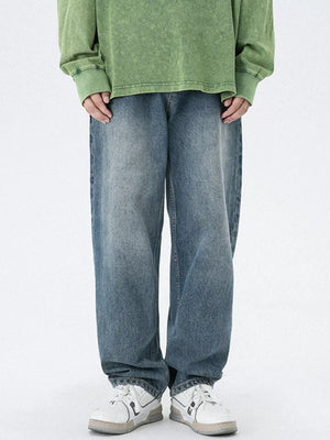Men S Vintage Wash Relaxed Fit Jeans in Black