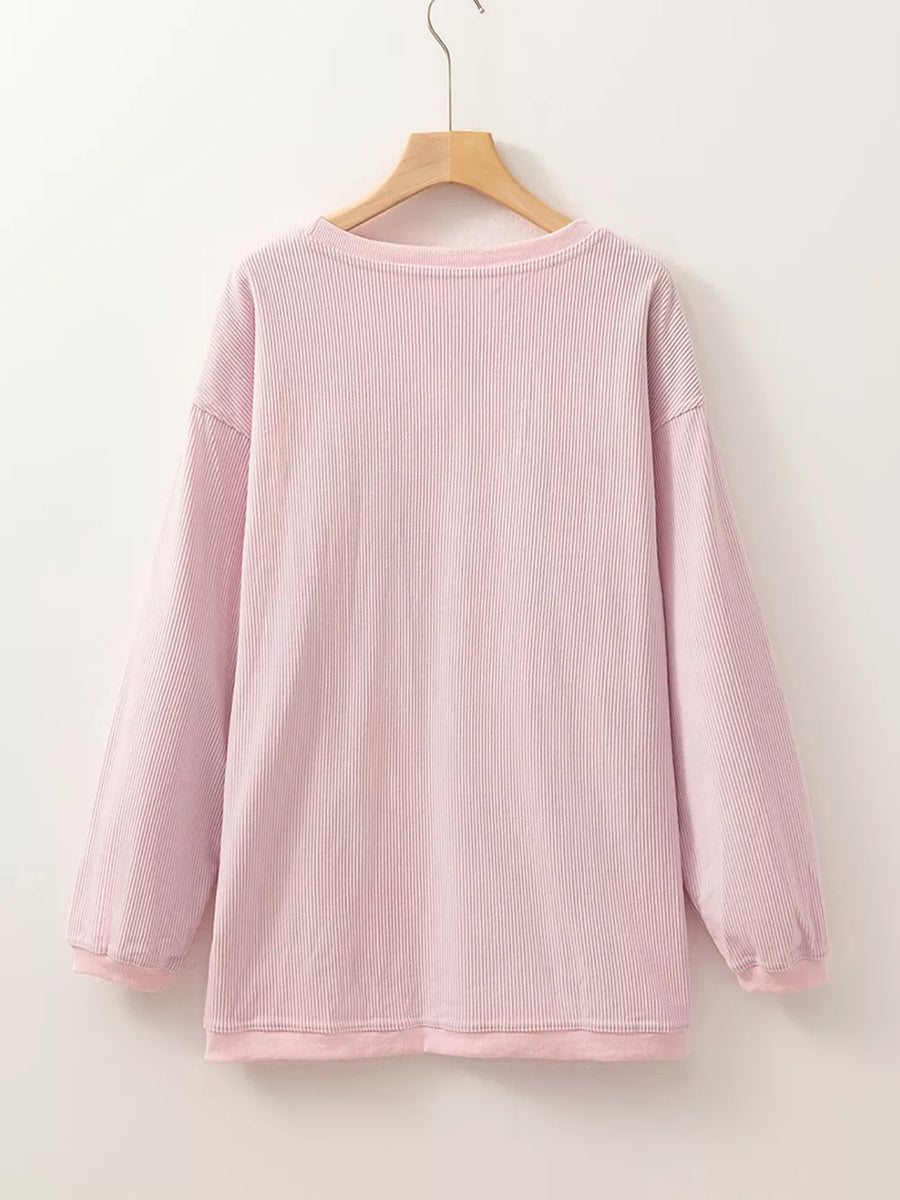 Ribbed Corduroy Oversized Sweatshirt option 6