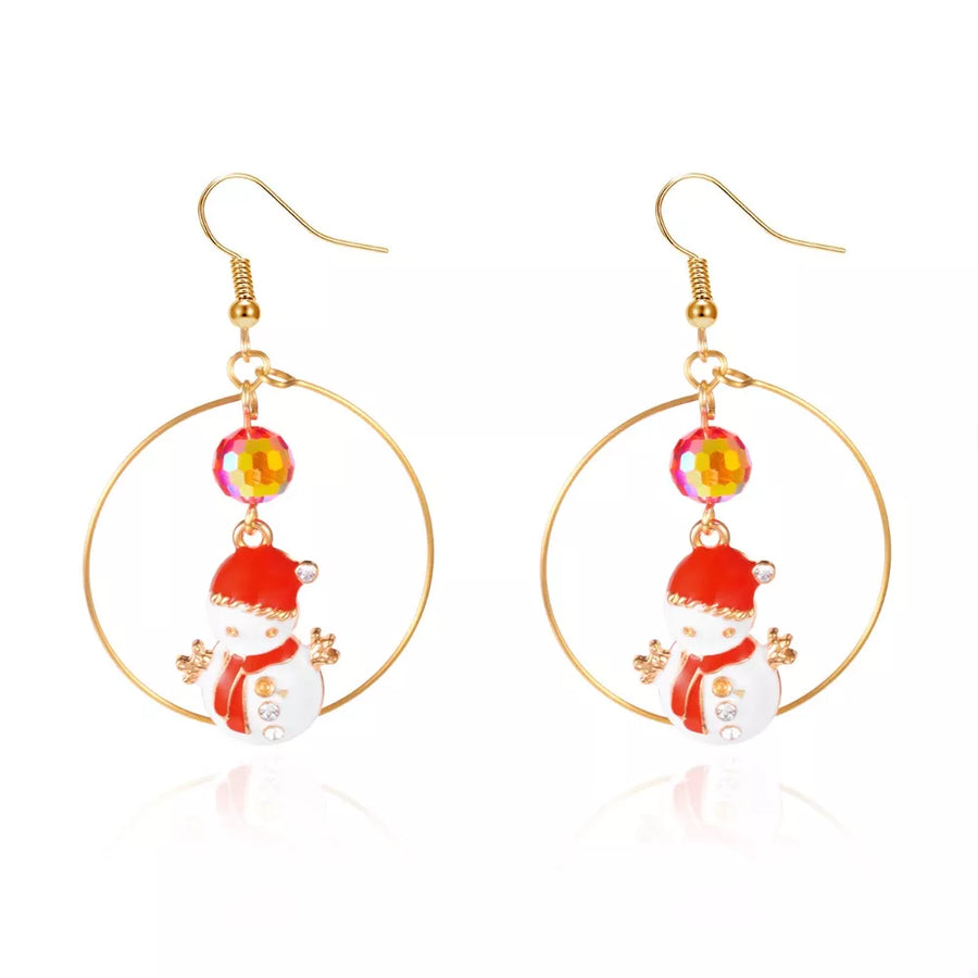 earrings featuring novelty in red with 18K Gold-Plated, Alloy, Resin, Polymer clay Care instructions: Avoid wearing dur