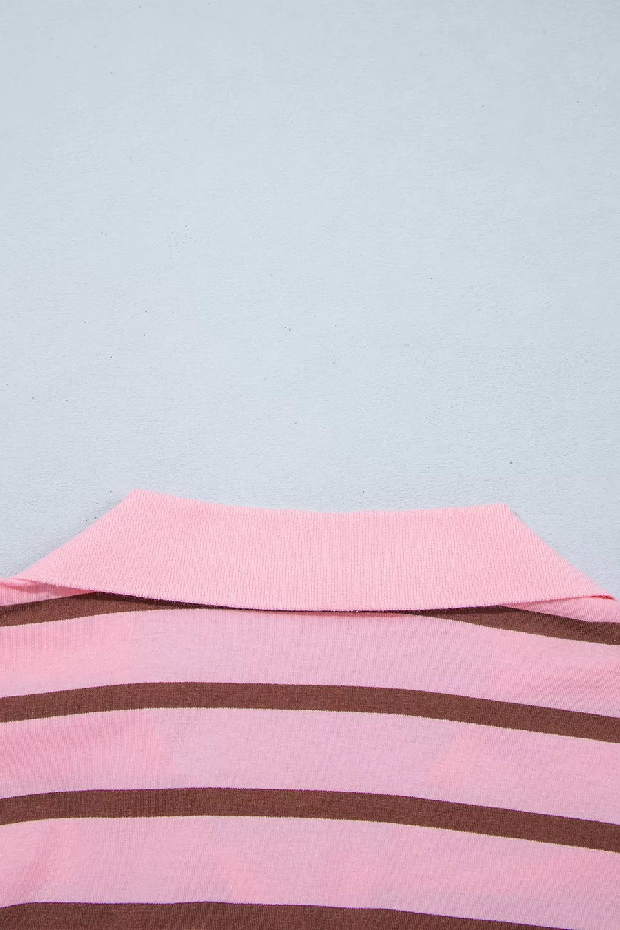 light pink polo shirt with stretch and long sleeve