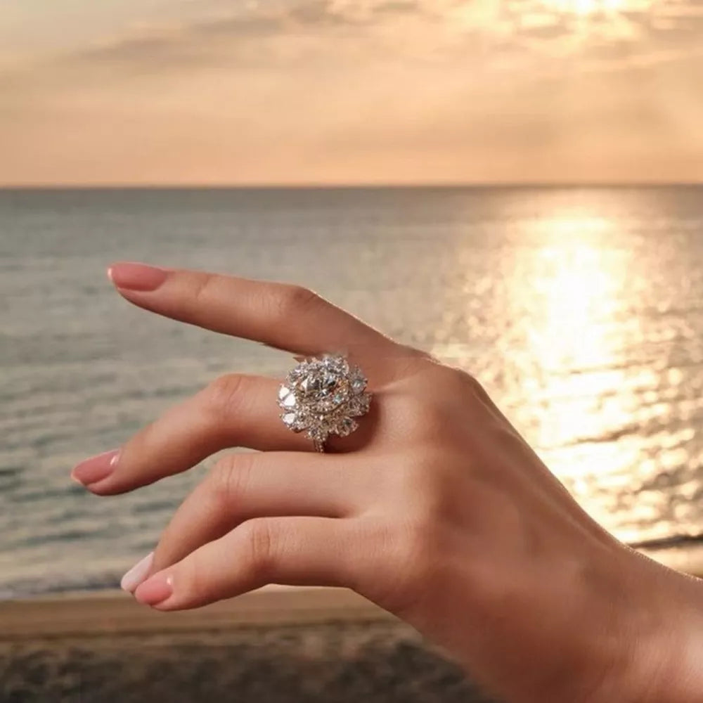 5 Carat 925 Sterling Silver Moissanite Ring option 5