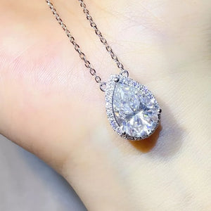 0.5 Carat Sterling Silver Moissanite Pendant Necklace option 3