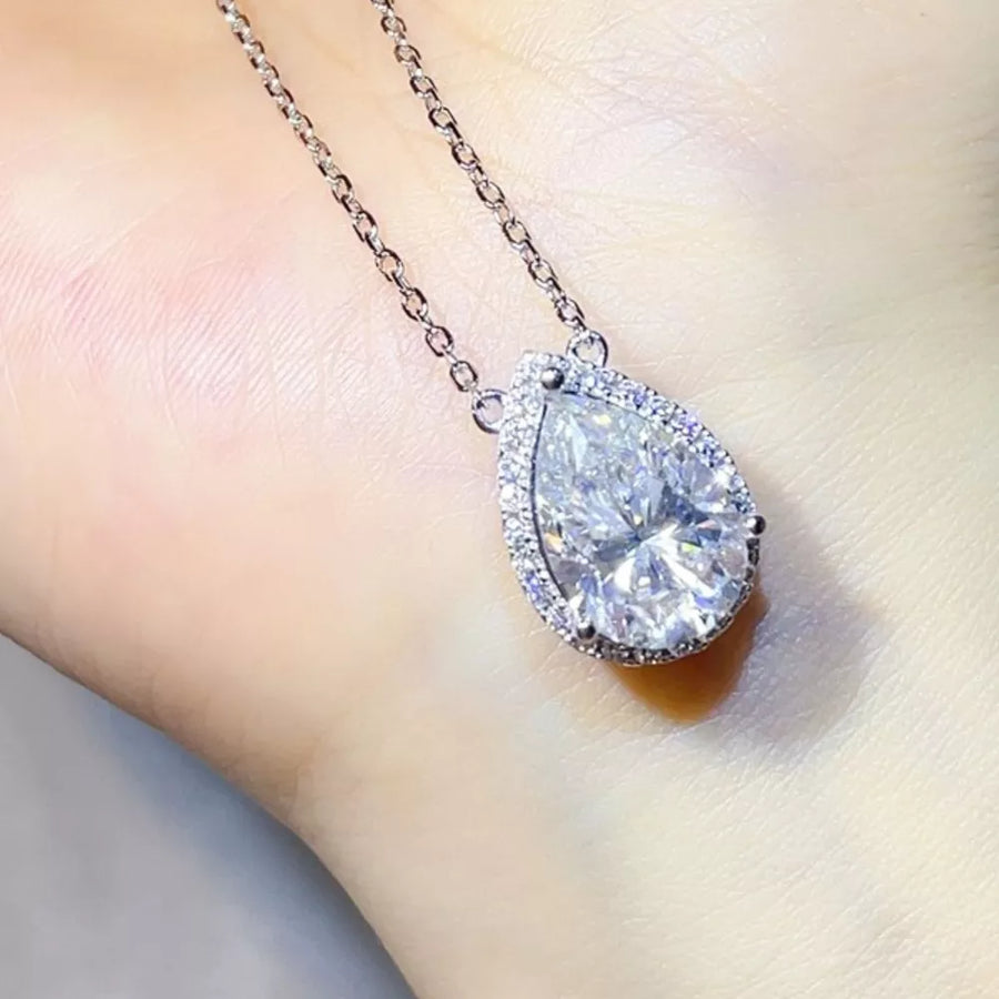 0.5 Carat Sterling Silver Moissanite Pendant Necklace option 3