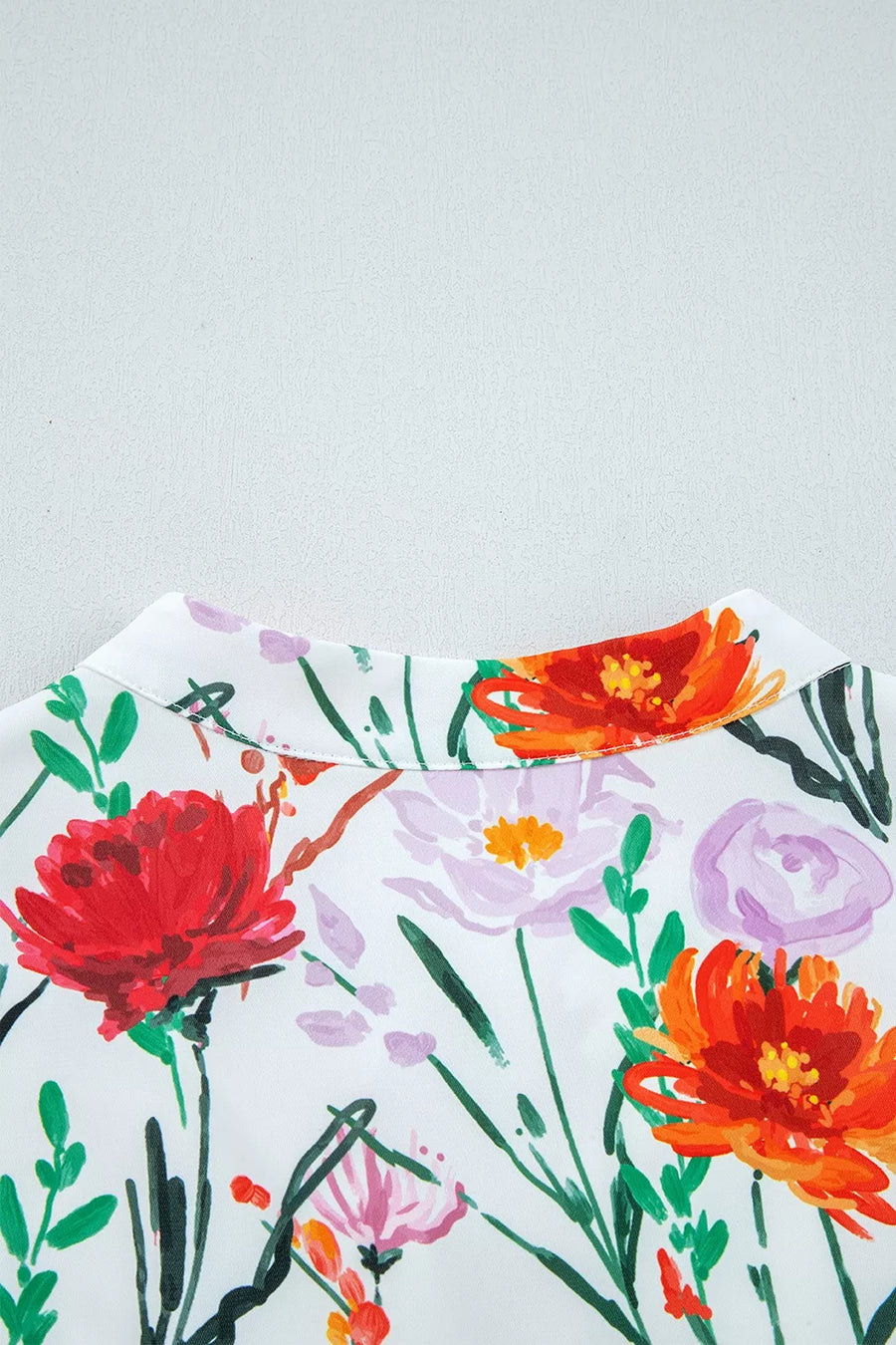 Floral Print 3/4 Puff Sleeve Mini Dress option 8