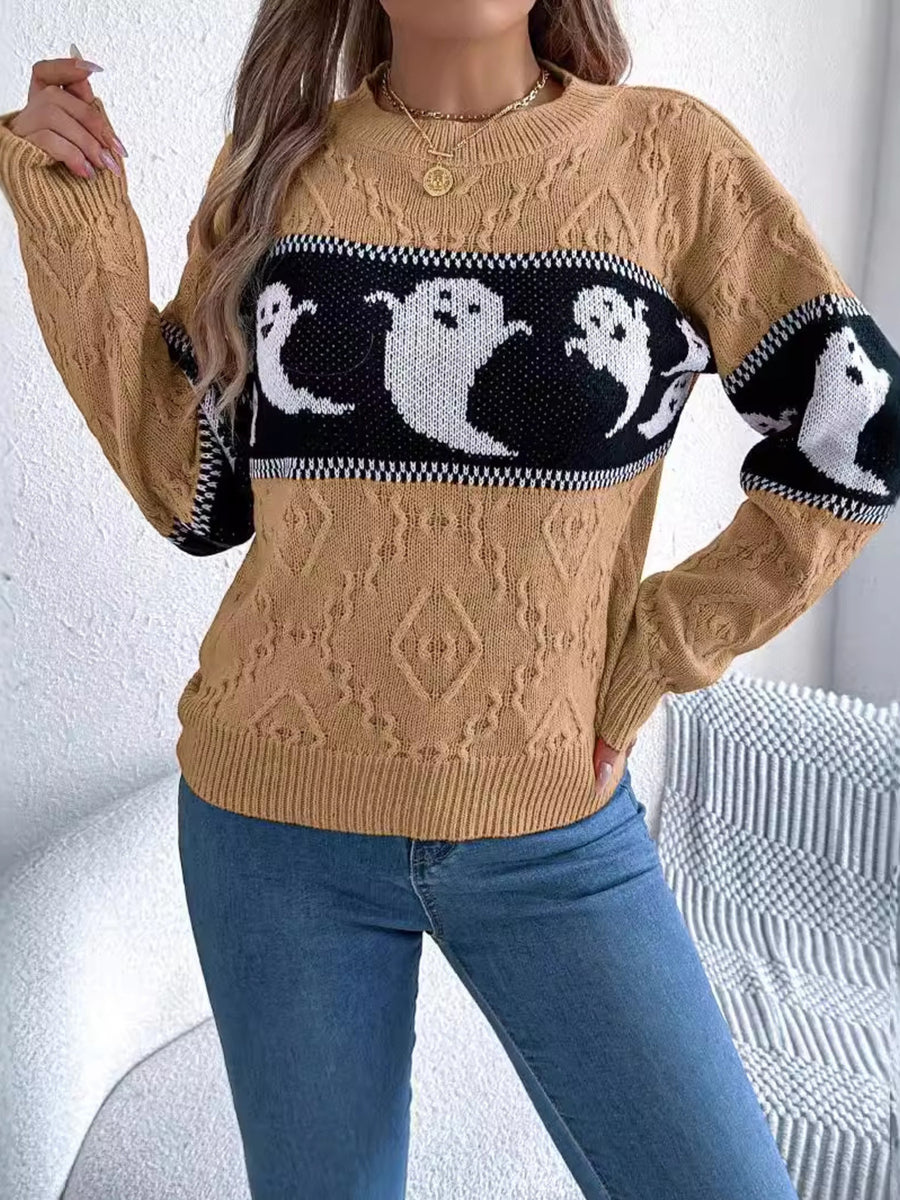 orange pullover sweater