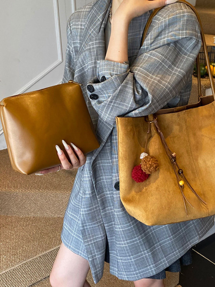 tote in Tan with large capacity and large