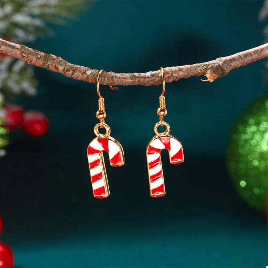 white earrings featuring gold-plated and striped