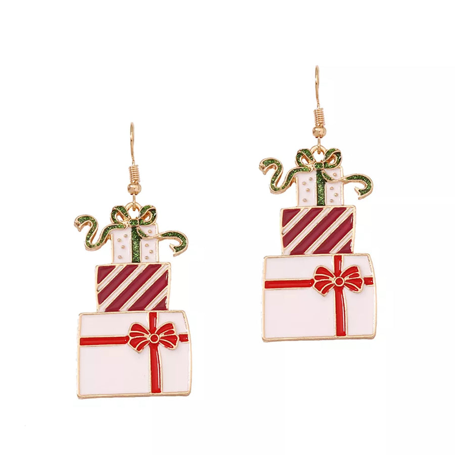 ACCESSORIES in white with striped and dangle