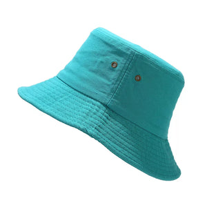 Wide Brim Bucket Hat in Orange with wide brim