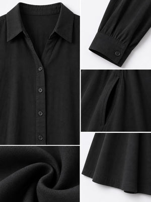 Coffee shirt dress