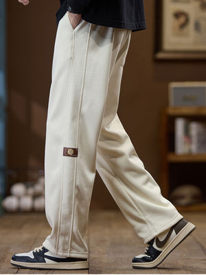 pants in Apricot with drawstring waist and full-length