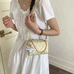 Quilted Chain Strap Crossbody Bag option 6
