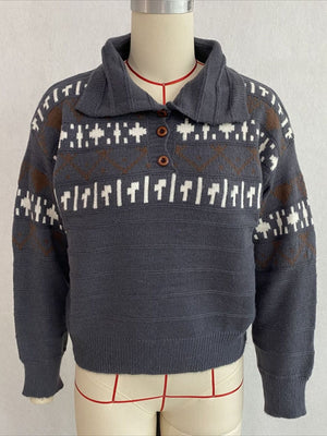Dark Gray polo sweater