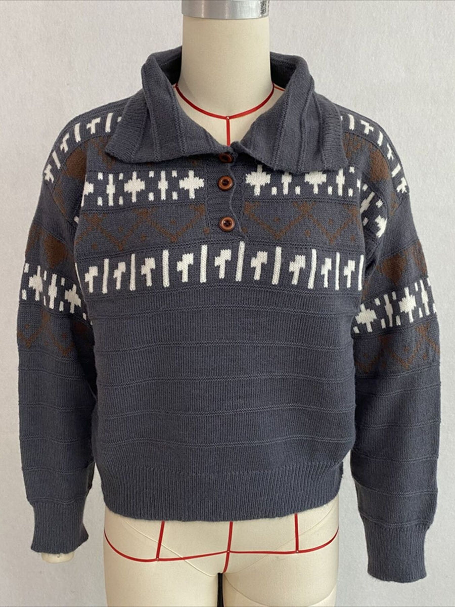 Dark Gray polo sweater