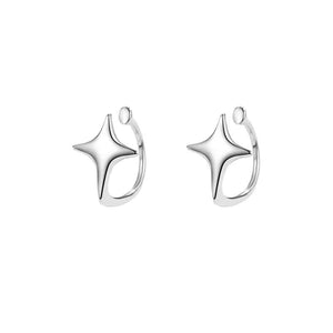 earrings featuring star in Silver with 925 sterling silver Care instructions: Avoid wearing during exercise, as sweat w