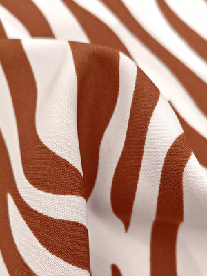 Brown Zebra Print Relaxed Two-Piece Set