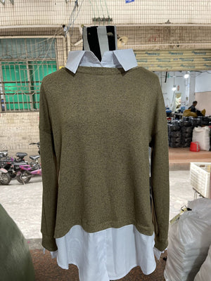 100% polyester Care instructions: Machine wash cold pullover sweater in Gray with relaxed silhouette