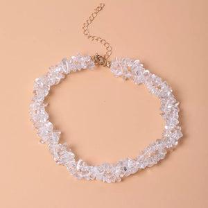 Irregular Glass 18k Gold-plated Choker Necklace option 6