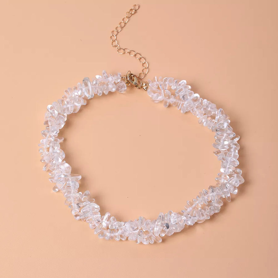 Irregular Glass 18k Gold-plated Choker Necklace option 6