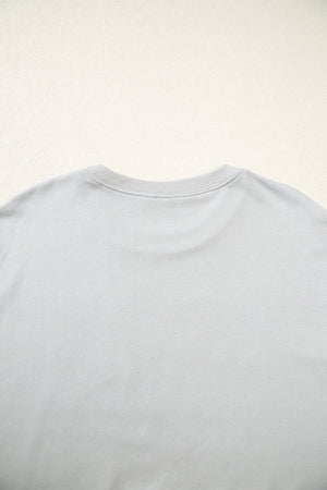 pullover sweater featuring patchwork in Gray with 100% polyester Care instructions: Machine wash cold texture