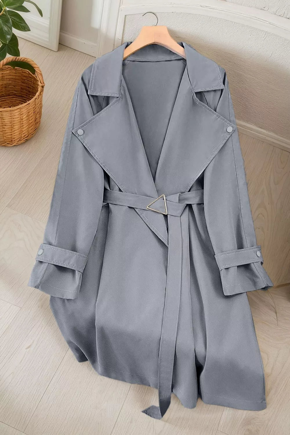 trench coat in Dark Gray