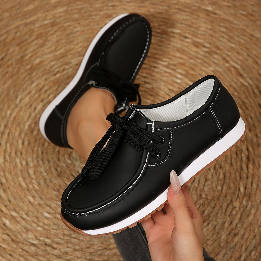 PU Leather,Rubber Imported Size &amp sneakers in Black with regular silhouette