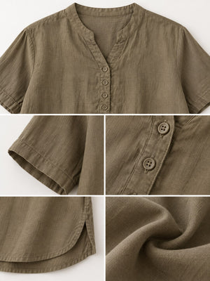 Navy Blue oversized blouse with collared