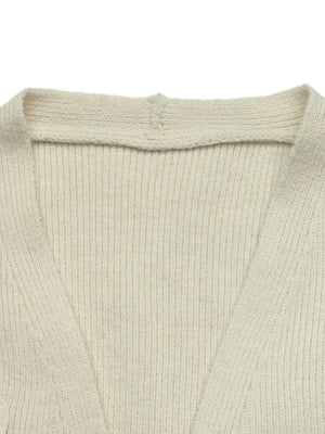 cardigan in Beige with open-front and cropped