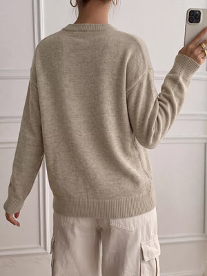 Dropped Shoulder Long Sleeve Sweater option 6