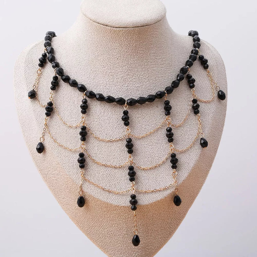 Beaded Choker Necklace With 18k Gold option 7