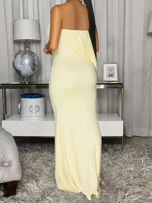 glam maxi dress in Green with strapless