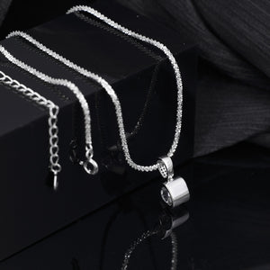 925 sterling silver,Zircon Care instructions: Avoid wearing during exercise, as necklace in Silver with regular silhouette