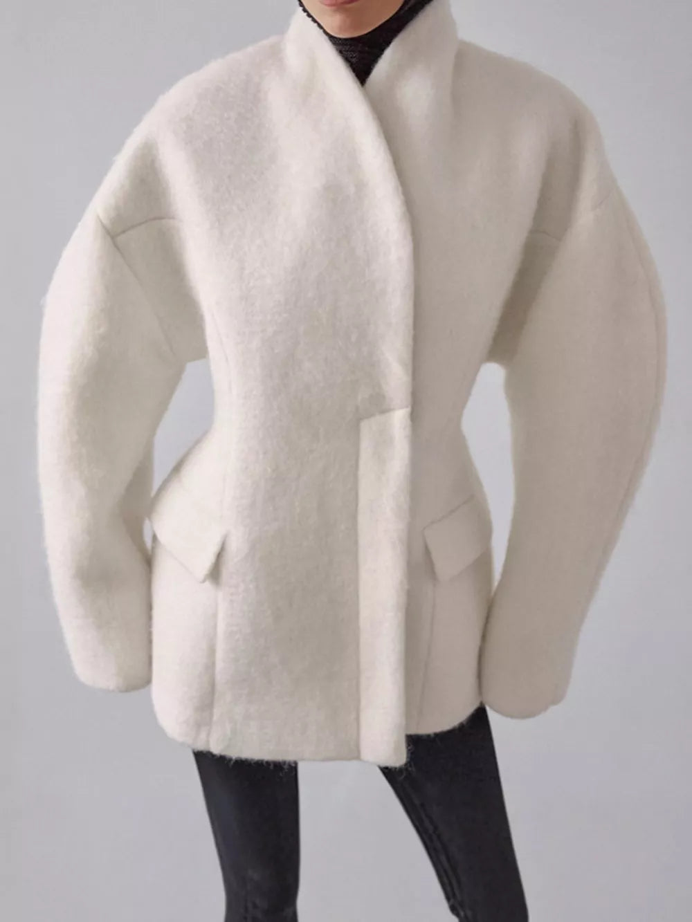 100% polyester Care instructions: Machine wash cold coat in White with regular silhouette